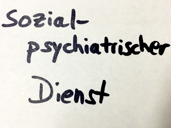 Mit der Hand geschrieben: Sozialpsychiatrischer Dienst